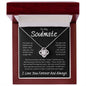 To My Soulmate Took My Breath Away, Love Knot Necklace