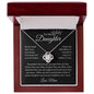 To My Daughter Straighten Your Crown Love Knot Necklace