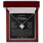 To My Beautiful Mother, You Are My World, Love Your Son Love Knot Necklace