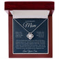 To My Beautiful Mom, Love Your Son Love Knot Necklace
