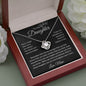 To My Daughter Straighten Your Crown Love Knot Necklace