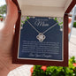 To My Beautiful Mom, From Daughter Love Knot Necklace