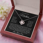 To My Beautiful Mother, You Are My World, Love Your Son Love Knot Necklace