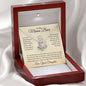 To My Mama Bear Love Your Daughter Love Knot Necklace
