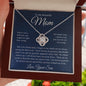 To My Beautiful Mom, Love Your Son Love Knot Necklace