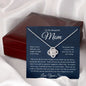To My Beautiful Mom, Love Your Son Love Knot Necklace