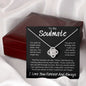 To My Soulmate Took My Breath Away, Love Knot Necklace