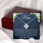 To My Beautiful Mom, From Daughter Love Knot Necklace