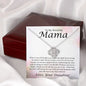 To My Beautiful Mama Watercolor Love Knot Necklace
