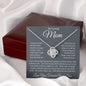 My Loving Mom, Love You Forever, Your Son Love Knot Necklace
