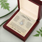 To My Mama Bear Love Your Daughter Love Knot Necklace
