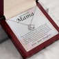 To My Beautiful Mama Watercolor Love Knot Necklace