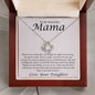 To My Mama Always Your Little Girl Love Knot Necklace