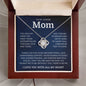 To My Loving Mom Love Knot Necklace