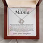 To My Beautiful Mama Watercolor Love Knot Necklace
