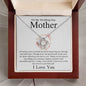 On My Wedding Day Mother I Love You Love Knot Necklace