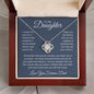 To My Daughter Love You Forever, Love Knot Necklace