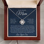 To My Beautiful Mom, Love Your Son Love Knot Necklace