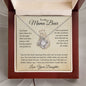 To My Mama Bear Love Your Daughter Love Knot Necklace