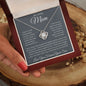 My Loving Mom, Love You Forever, Your Son Love Knot Necklace