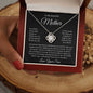 To My Beautiful Mother, You Are My World, Love Your Son Love Knot Necklace