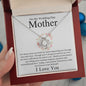 On My Wedding Day Mother I Love You Love Knot Necklace