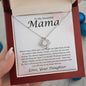 To My Beautiful Mama Watercolor Love Knot Necklace