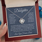 To My Daughter Love You Forever, Love Knot Necklace