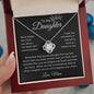 To My Daughter Straighten Your Crown Love Knot Necklace