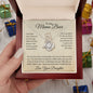 To My Mama Bear Love Your Daughter Love Knot Necklace