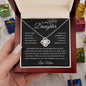 To My Daughter Straighten Your Crown Love Knot Necklace