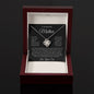 To My Beautiful Mother, You Are My World, Love Your Son Love Knot Necklace
