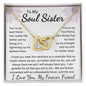 To My Soul Sister Interlocking Hearts Necklace