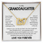To My Granddaughter Interlocking Hearts Necklace