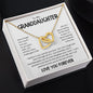 To My Granddaughter Interlocking Hearts Necklace