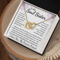 To My Soul Sister Interlocking Hearts Necklace