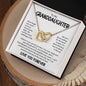 To My Granddaughter Interlocking Hearts Necklace