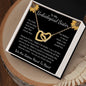 To My Unbiological Sister Interlocking Hearts Necklace