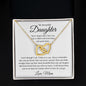 My Beautiful Daughter Interlocking Hearts Necklace