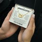To My Granddaughter Interlocking Hearts Necklace