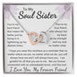To My Soul Sister Interlocking Hearts Necklace