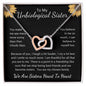 To My Unbiological Sister Interlocking Hearts Necklace