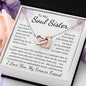 To My Soul Sister Interlocking Hearts Necklace