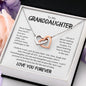 To My Granddaughter Interlocking Hearts Necklace
