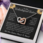 To My Unbiological Sister Interlocking Hearts Necklace