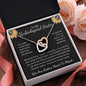 To My Unbiological Sister Interlocking Hearts Necklace