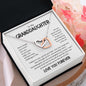 To My Granddaughter Interlocking Hearts Necklace