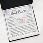 To My Soul Sister Interlocking Hearts Necklace