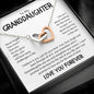 To My Granddaughter Interlocking Hearts Necklace