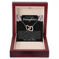 To My Beautiful Daughter Never Forget That I Love You Interlocking Hearts Necklace